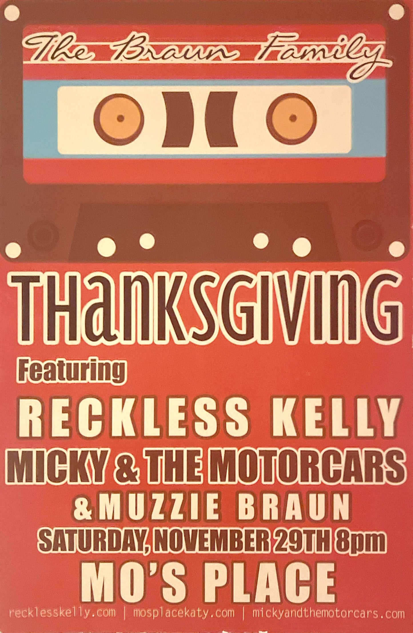 The Braun Family Thanksgiving (2015) Concert Poster