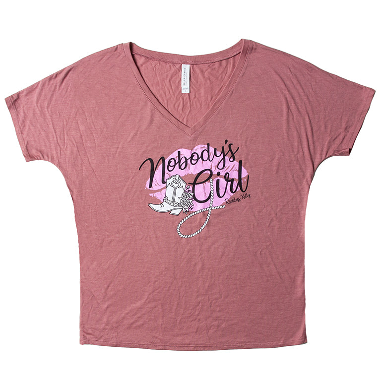 Nobody's Girl V-Neck Ladies Tee