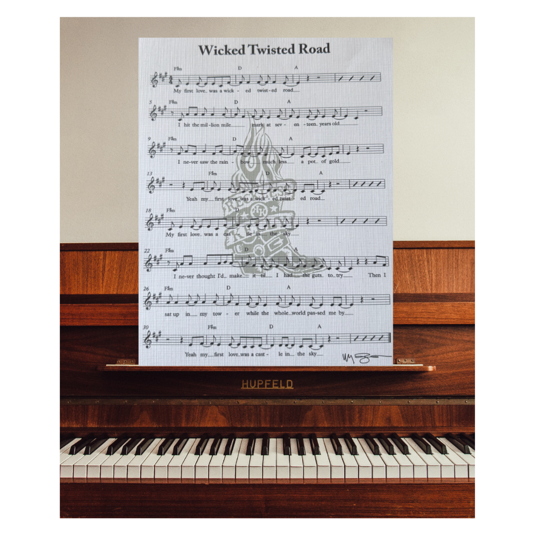 WTR Linen Sheet Music Art Print