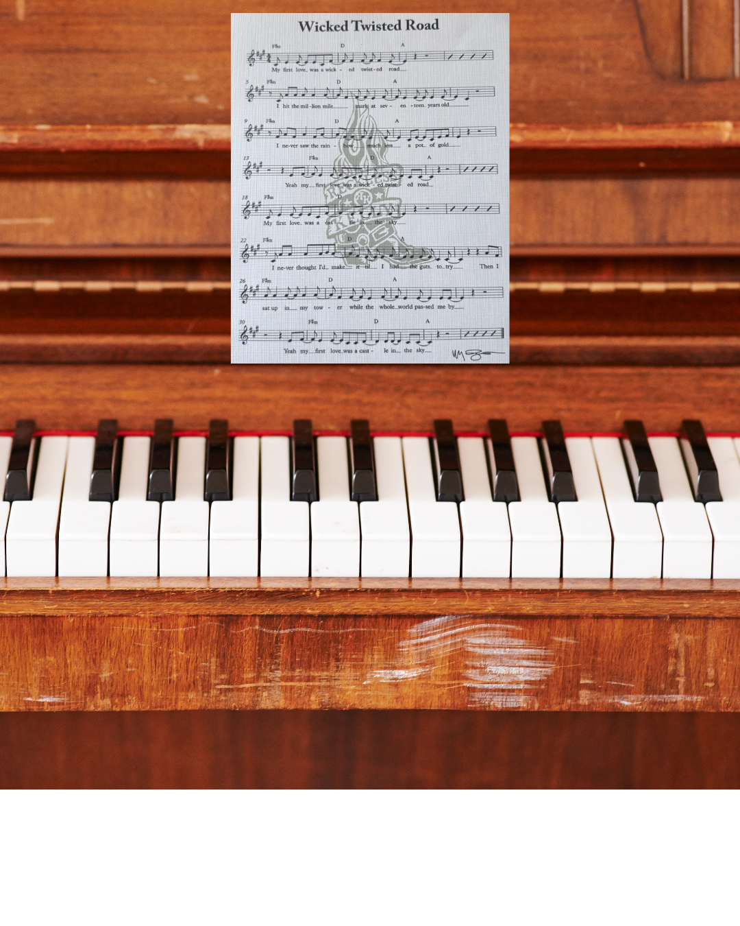 WTR Linen Sheet Music Art Print