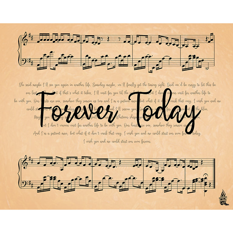 "Forever Today" Lyric Wall Art