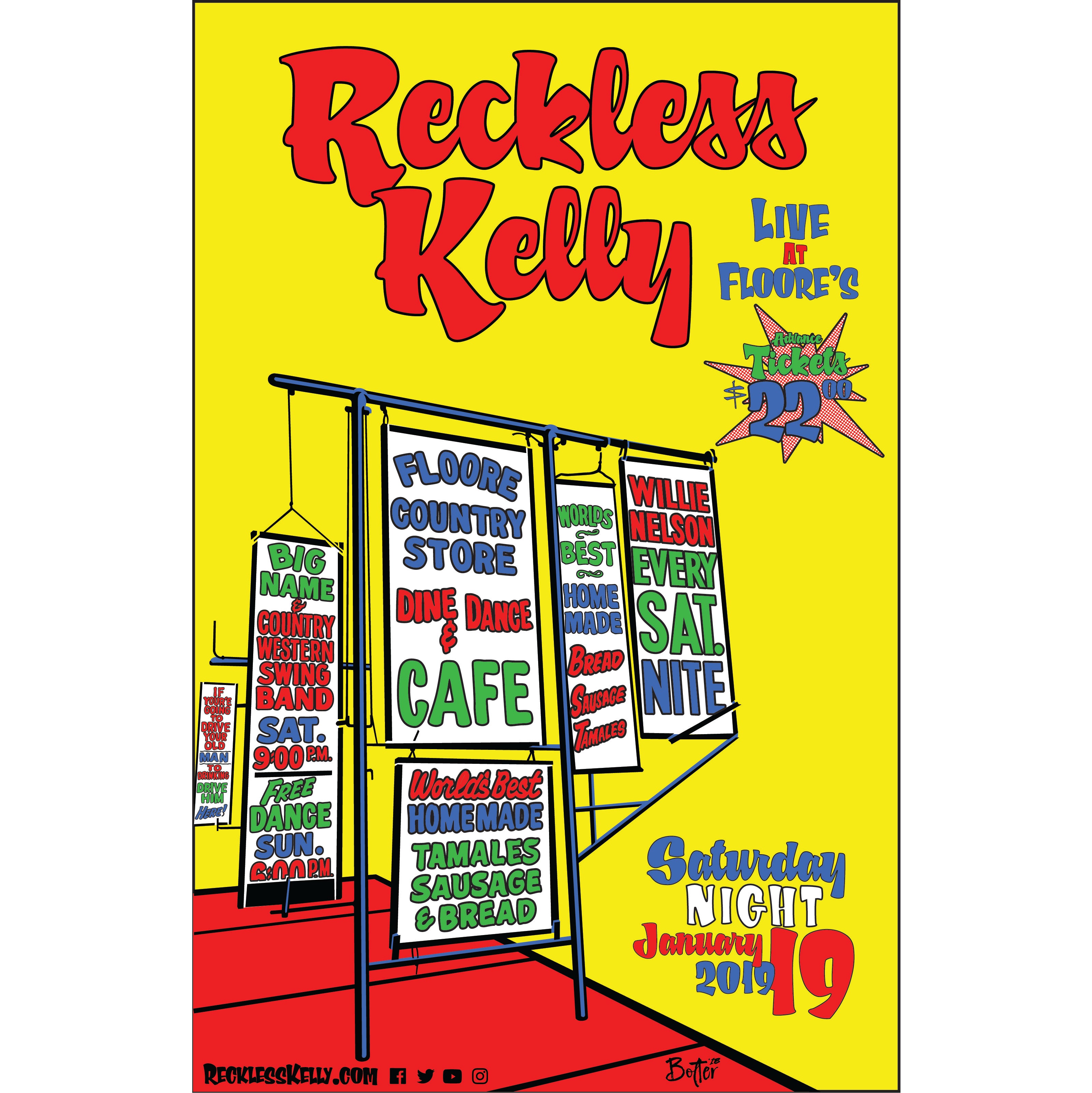 John T. Floore's Country Store Poster (2019) Reckless Kelly