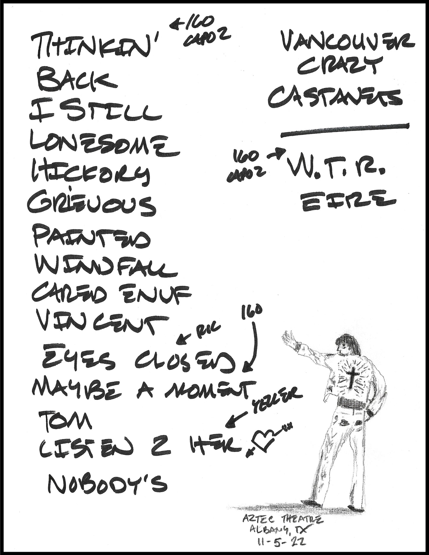 2022 Hand-Drawn Set Lists