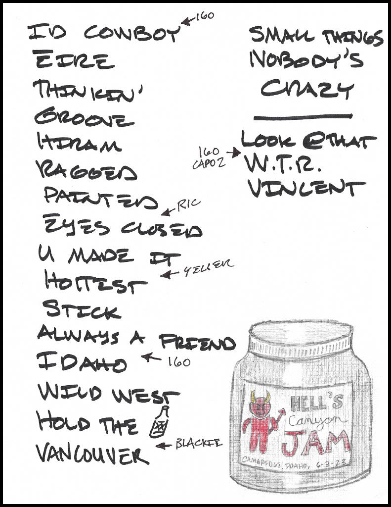 2023 Hand-Drawn Set Lists