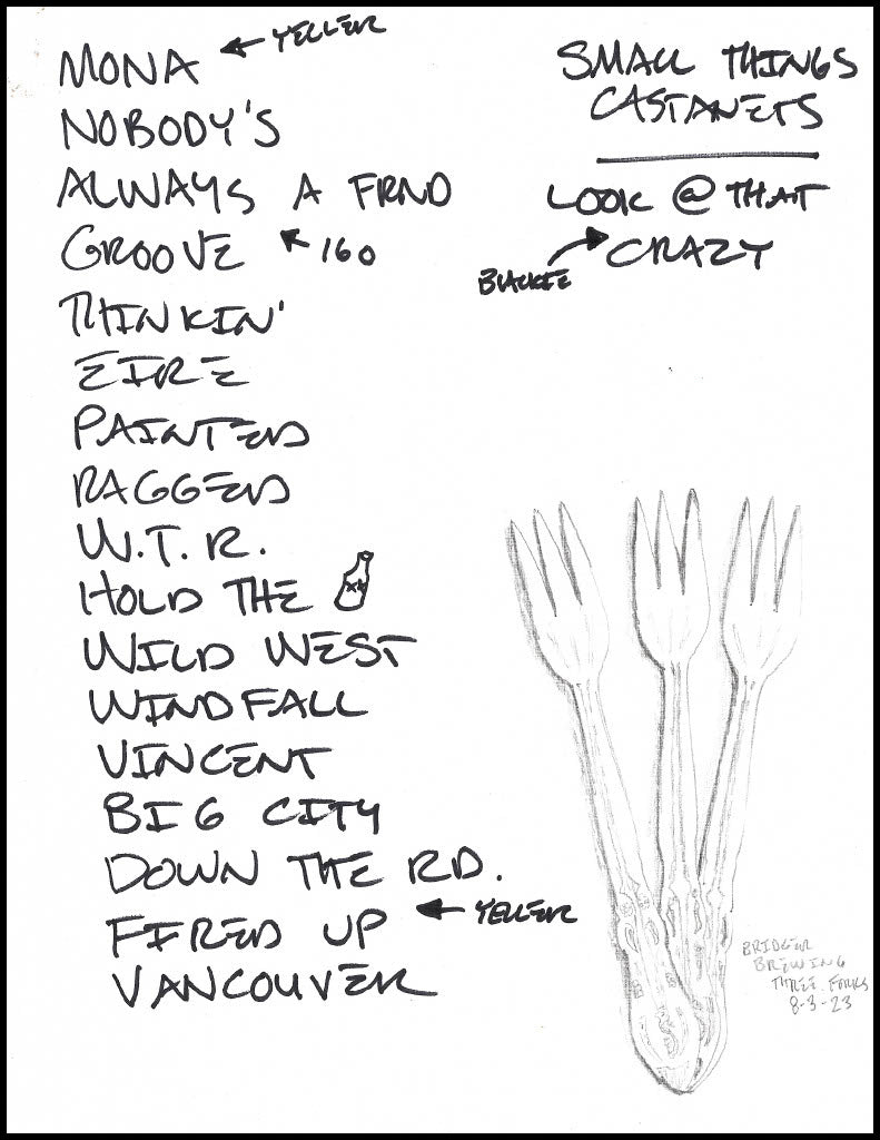 2023 Hand-Drawn Set Lists