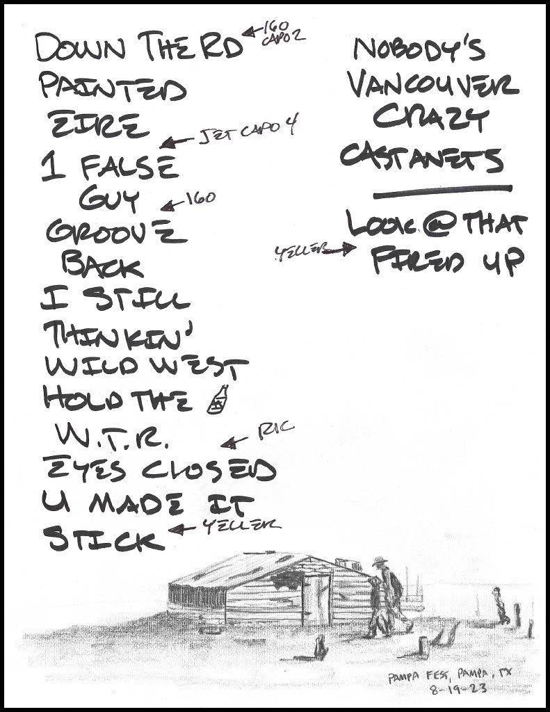 2023 Hand-Drawn Set Lists