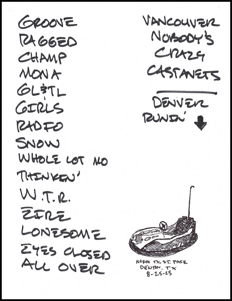 2023 Hand-Drawn Set Lists