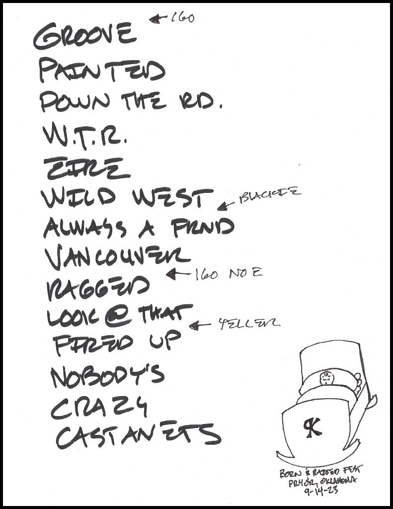 2023 Hand-Drawn Set Lists