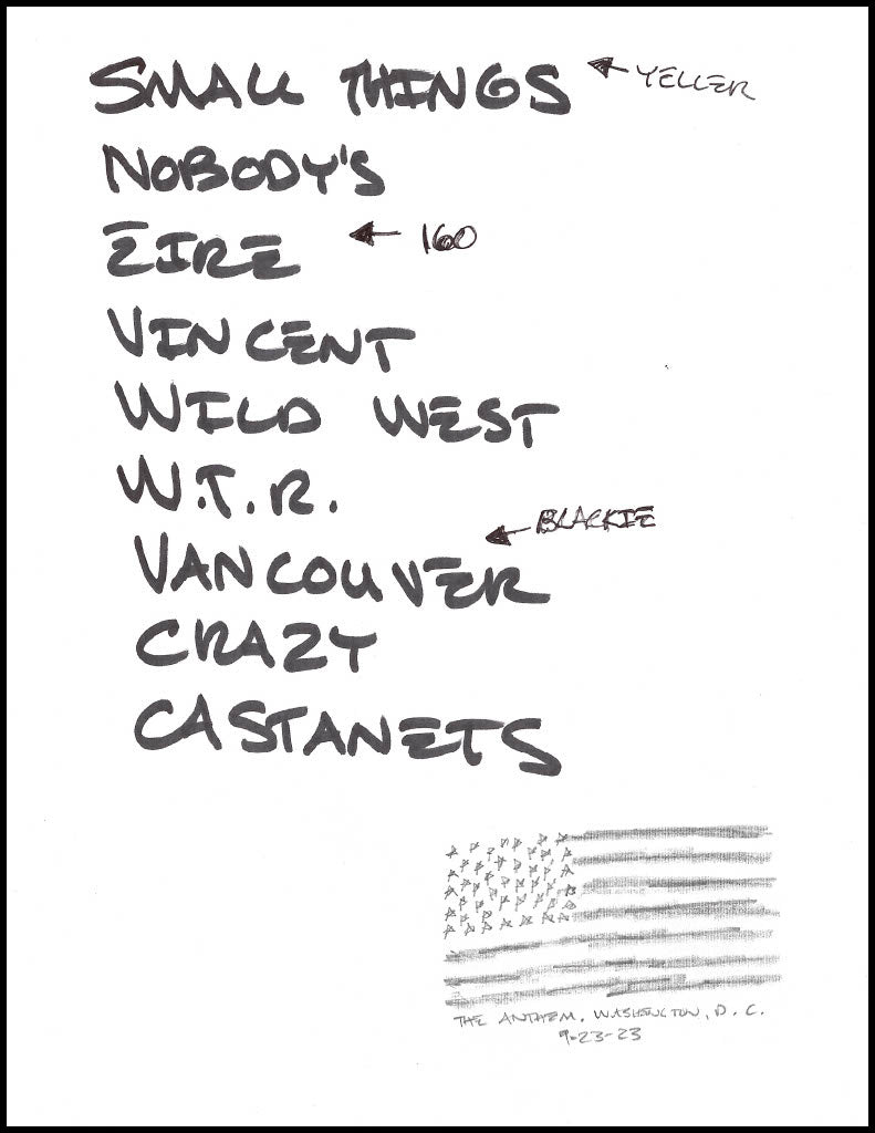 2023 Hand-Drawn Set Lists