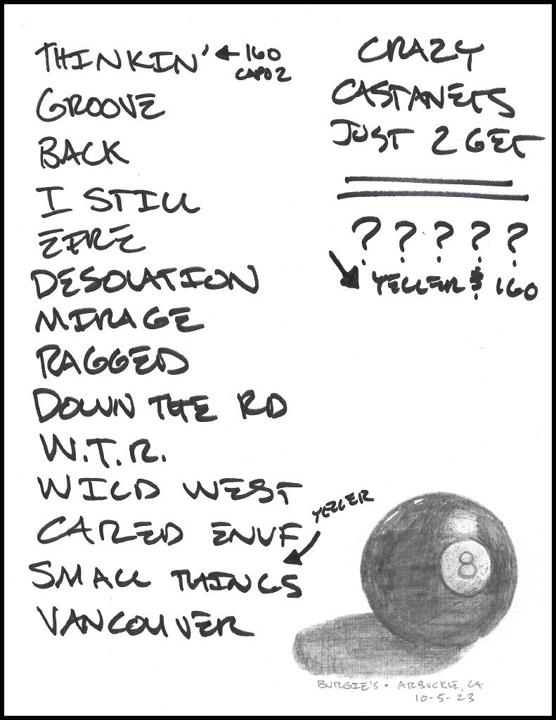 2023 Hand-Drawn Set Lists