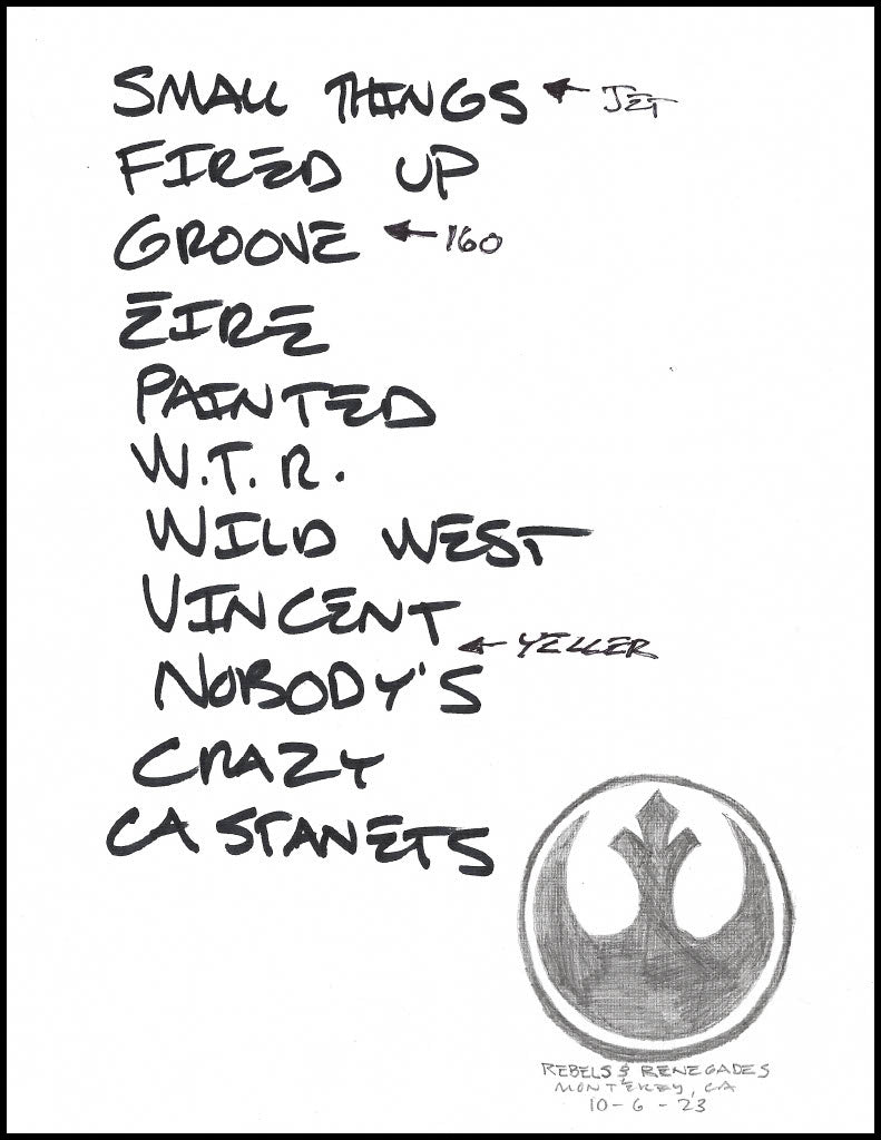 2023 Hand-Drawn Set Lists