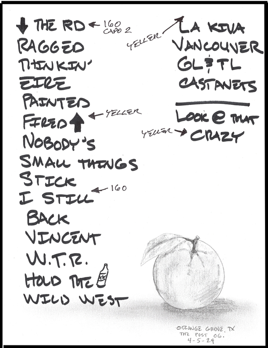 2024 Hand-Drawn Set Lists