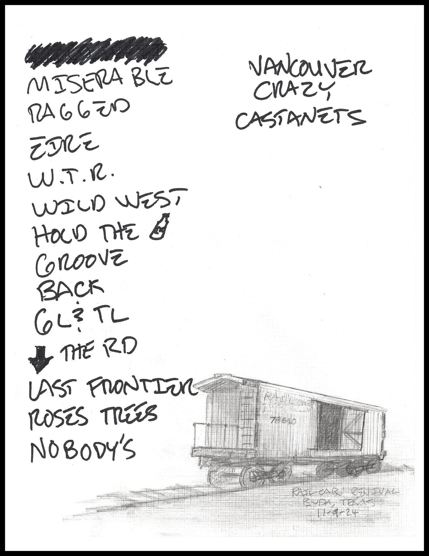2024 Hand-Drawn Set Lists