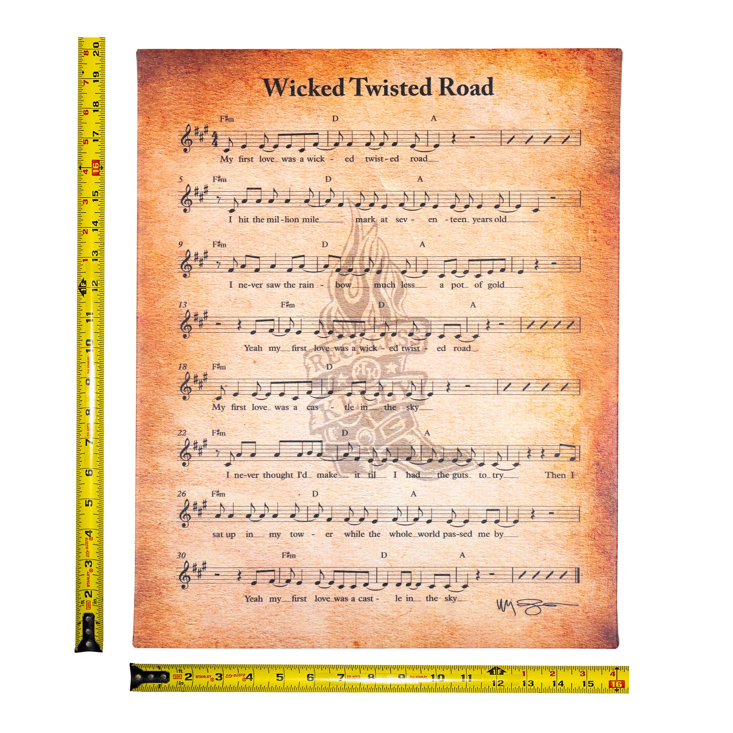 WTR Sheet Music Canvas