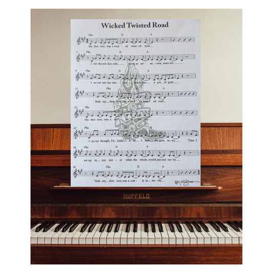 WTR Linen Sheet Music Art Print