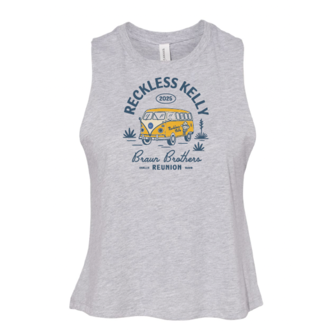 BBR BUS '25 Heather Racerback Crop Tank