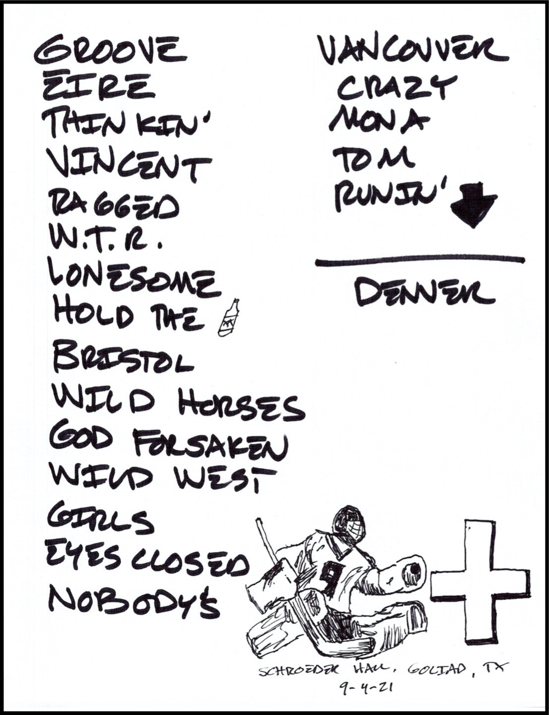 2012 - 2019 Hand-Drawn Set Lists