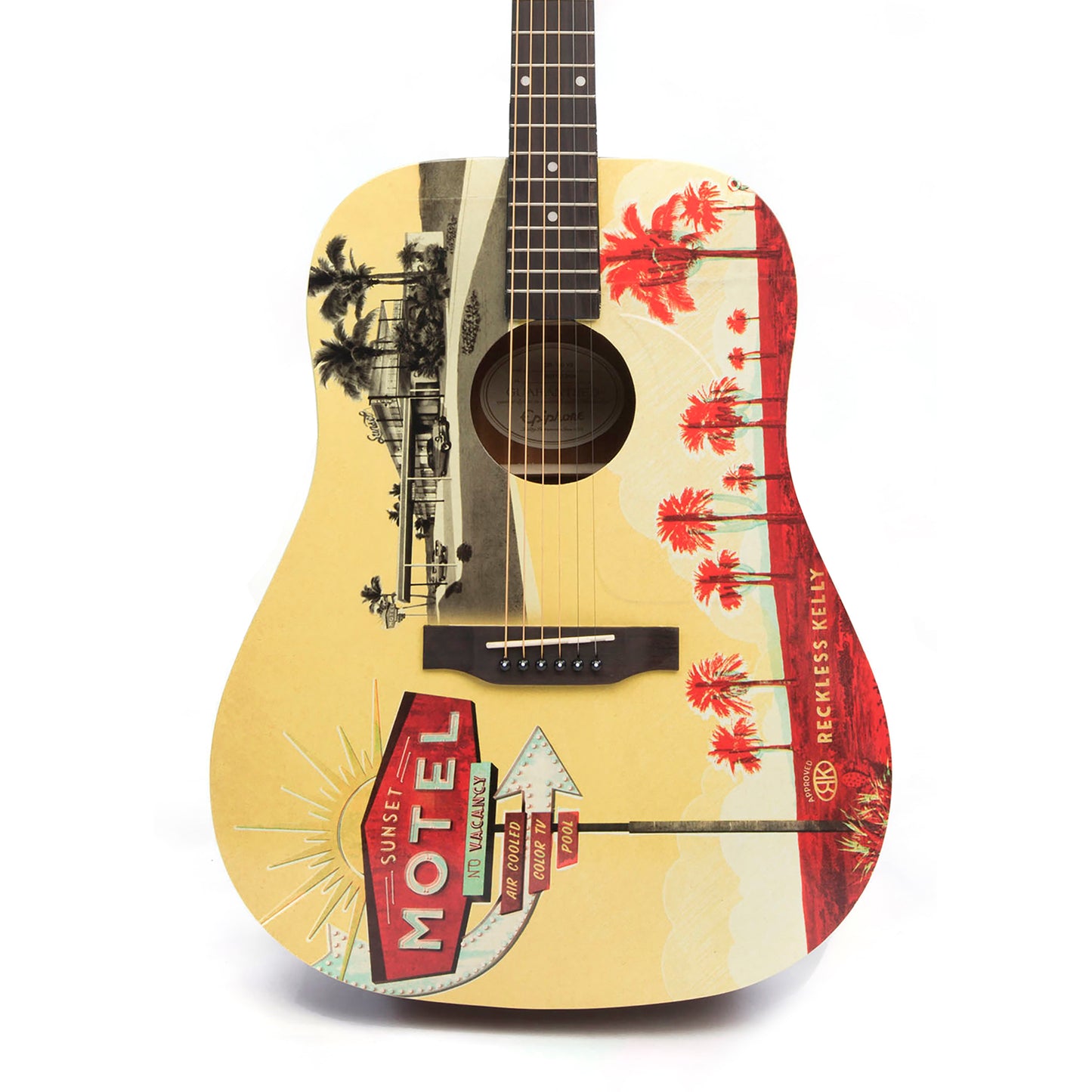 Sunset Motel Guitar - AUTOGRAPHED BY RECKLESS KELLY