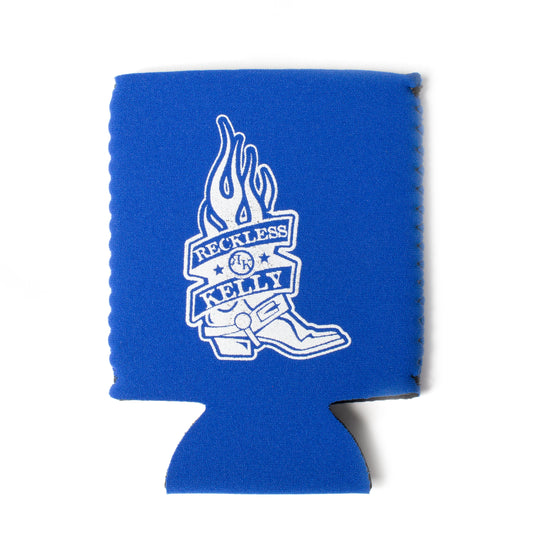 Royal Blue and White RK Boot Koozie