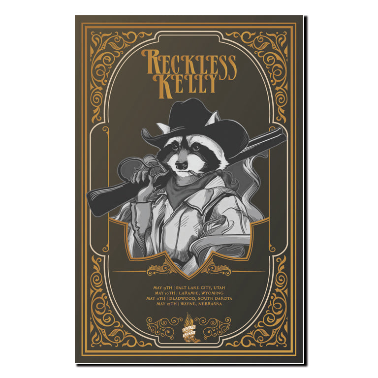 Reckless Rocky Raccoon Poster (2018) – Reckless Kelly