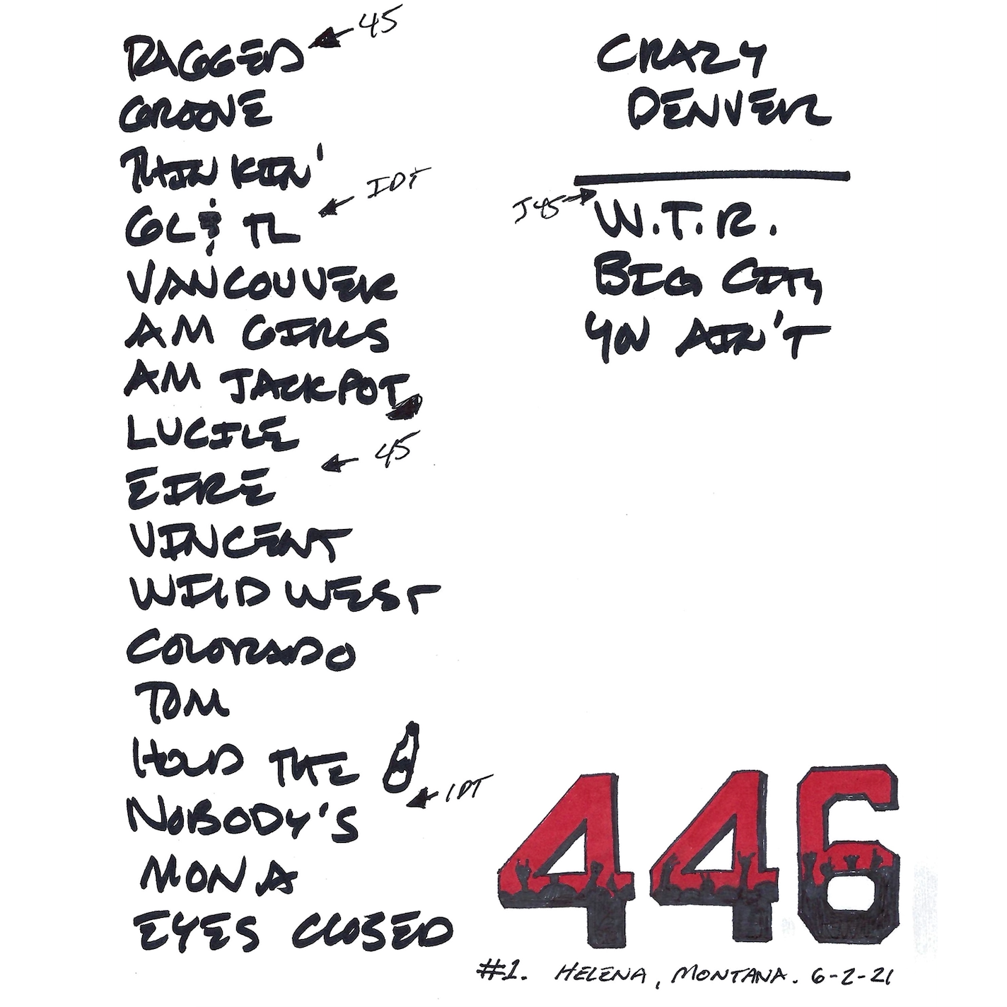 2021 Hand-Drawn Set Lists – Reckless Kelly