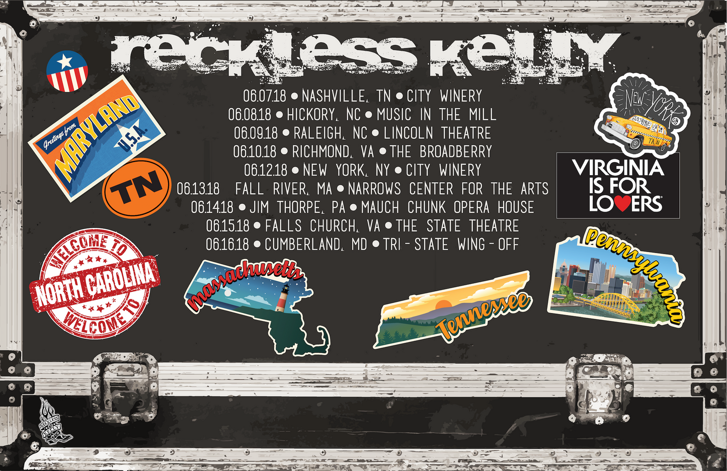 Reckless Road Case Tour Poster (2018)