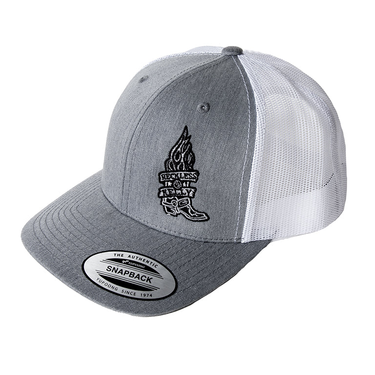 Boot Logo Gray Trucker – Reckless Kelly